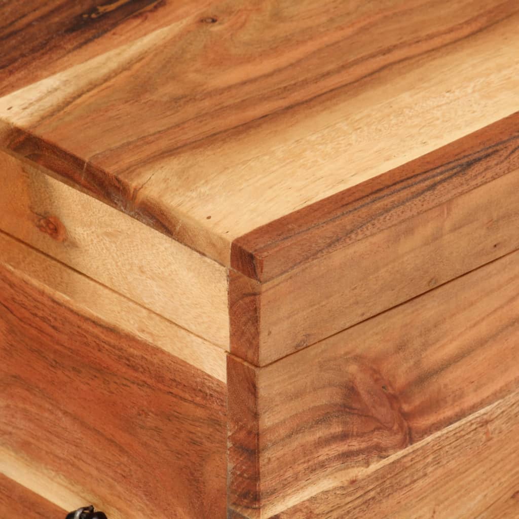 Boîte De Rangement 39X28X31 Cm Bois Massif D'acacia-La-Fabrique-Industrielle