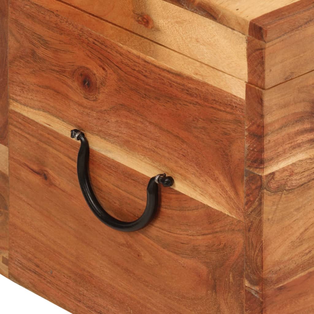 Boîte De Rangement 39X28X31 Cm Bois Massif D'acacia-La-Fabrique-Industrielle