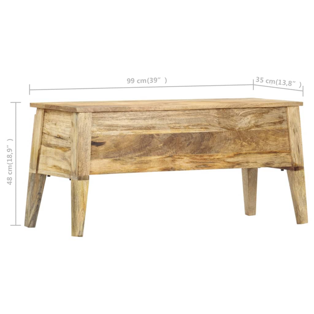 Boîte De Rangement 99X35X48 Cm Bois De Manguier Solide-La-Fabrique-Industrielle
