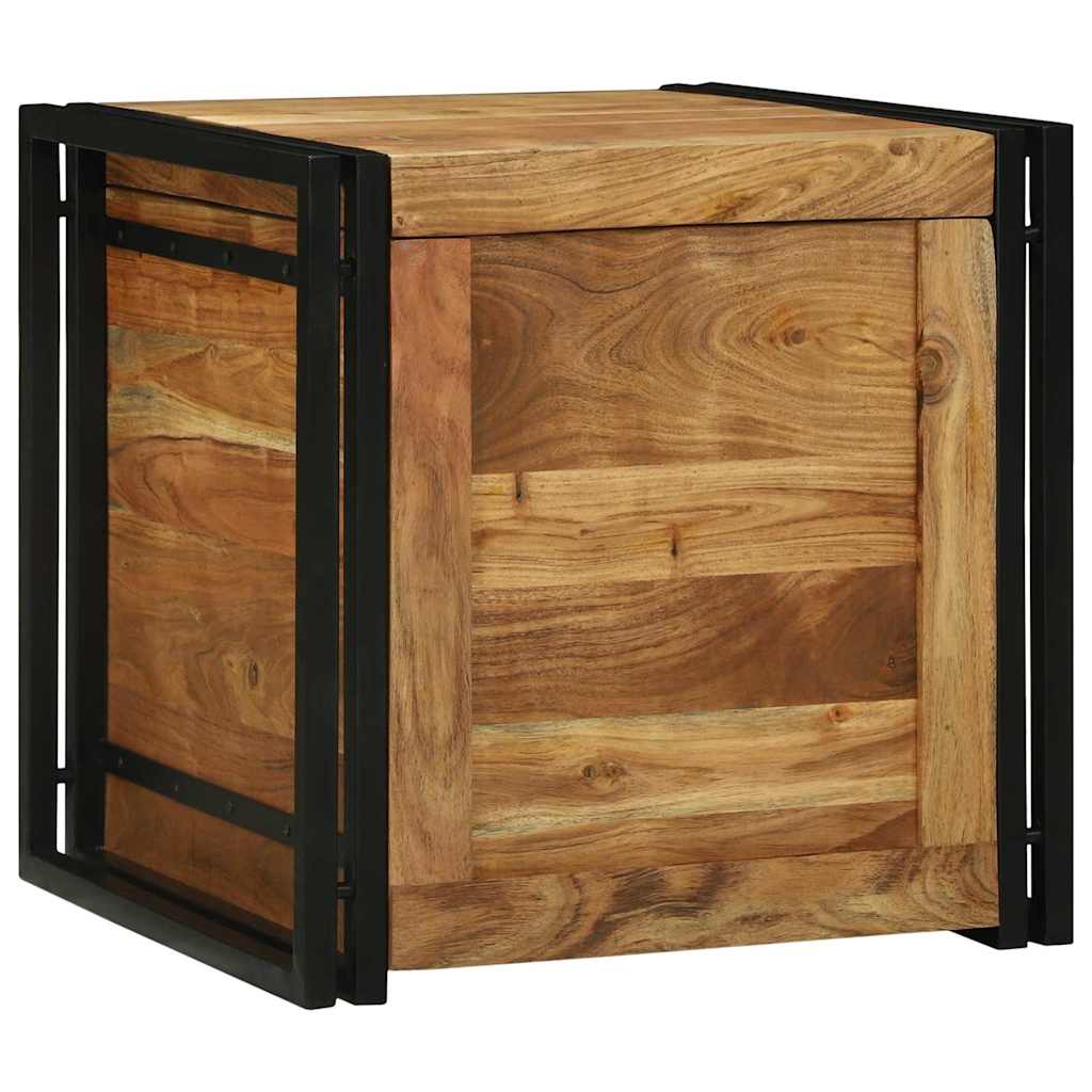 Boîte De Rangement - Bois De Manguier Massif-Bois d'acacia-50 x 50 x 50 cm-La-Fabrique-Industrielle