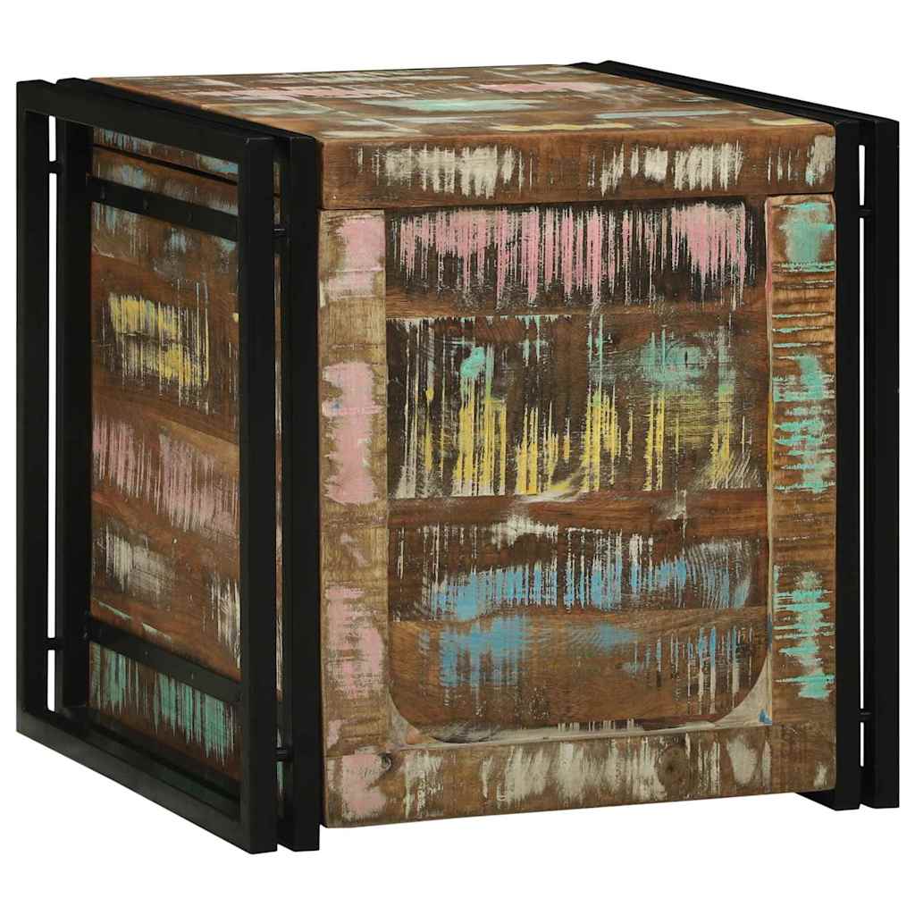 Boîte De Rangement - Bois De Manguier Massif-Bois de récupération-50 x 50 x 50 cm-La-Fabrique-Industrielle