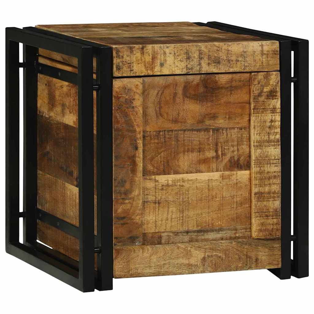 Boîte De Rangement - Bois De Manguier Massif-bois de manguier brut-40 x 40 x 40 cm-La-Fabrique-Industrielle