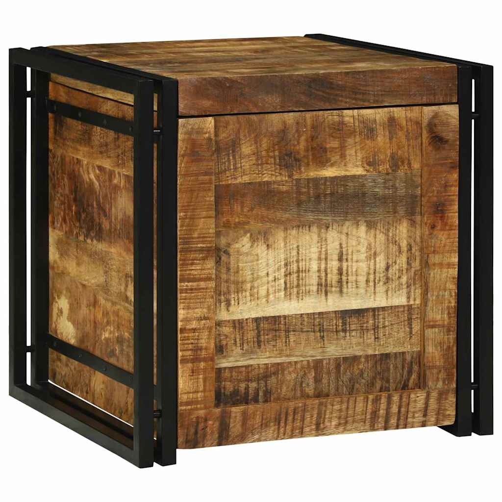 Boîte De Rangement - Bois De Manguier Massif-bois de manguier brut-50 x 50 x 50 cm-La-Fabrique-Industrielle