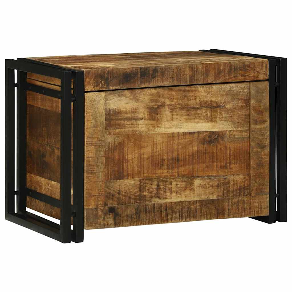 Boîte De Rangement - Bois De Manguier Massif-bois de manguier brut-60 x 40 x 41 cm-La-Fabrique-Industrielle