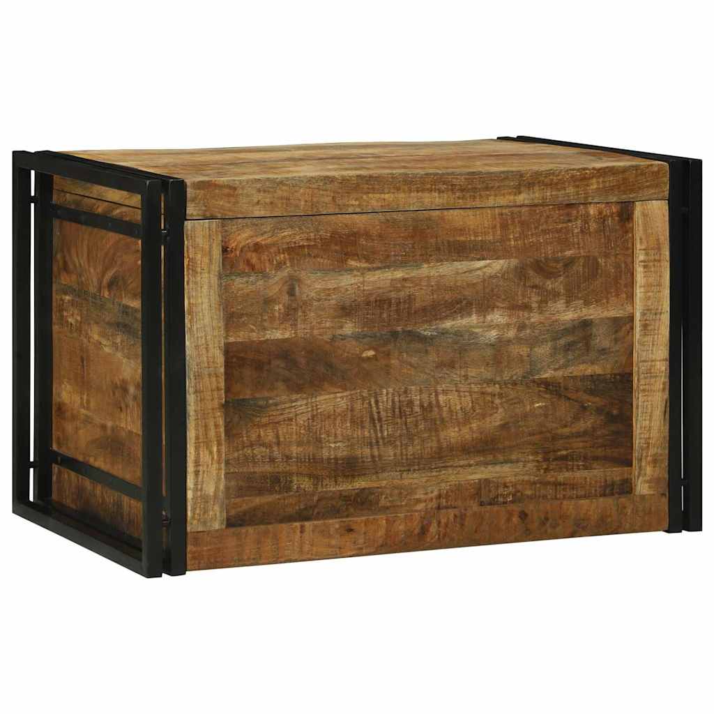 Boîte De Rangement - Bois De Manguier Massif-bois de manguier brut-80 x 50 x 50 cm-La-Fabrique-Industrielle
