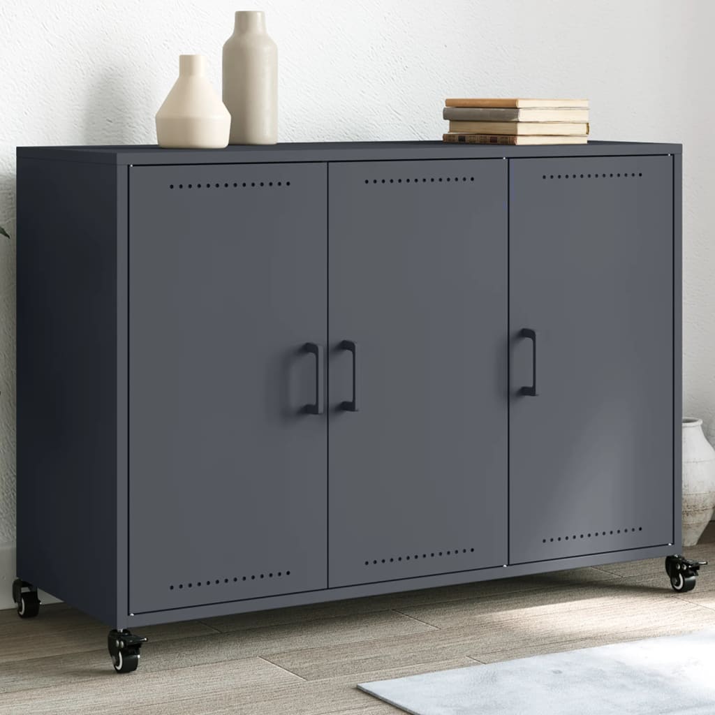 Buffet 3 Portes en Métal Industriel-Anthracite-1-La-Fabrique-Industrielle
