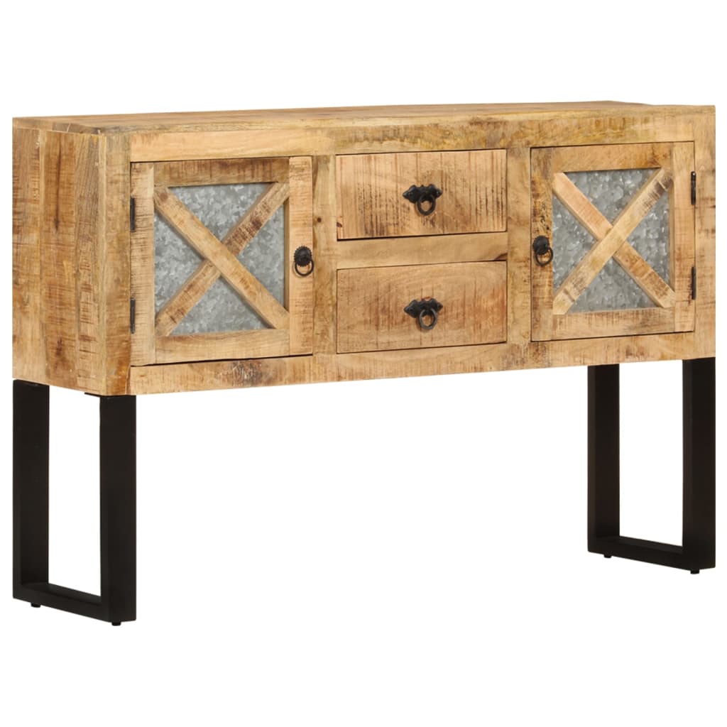 Buffet Bois Moderne en Manguier Brut-1-110 x 30 x 74 cm-La-Fabrique-Industrielle