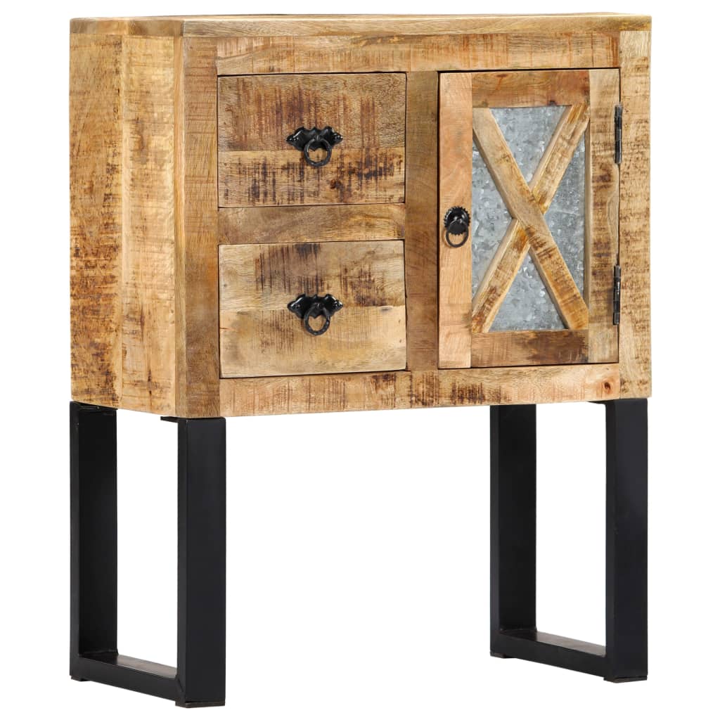 Buffet Bois Moderne en Manguier Brut-1-60 x 30 x 76 cm-La-Fabrique-Industrielle
