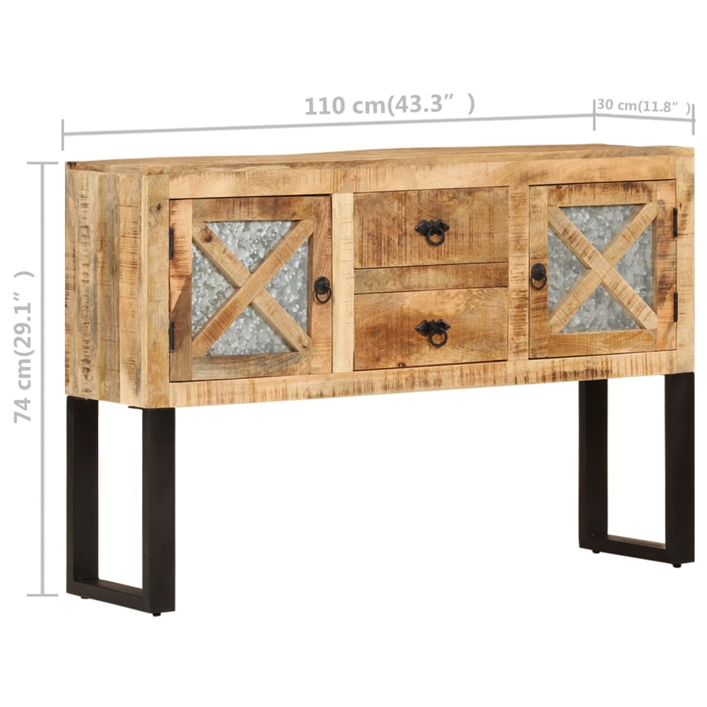 Buffet Bois Moderne en Manguier Brut-La-Fabrique-Industrielle