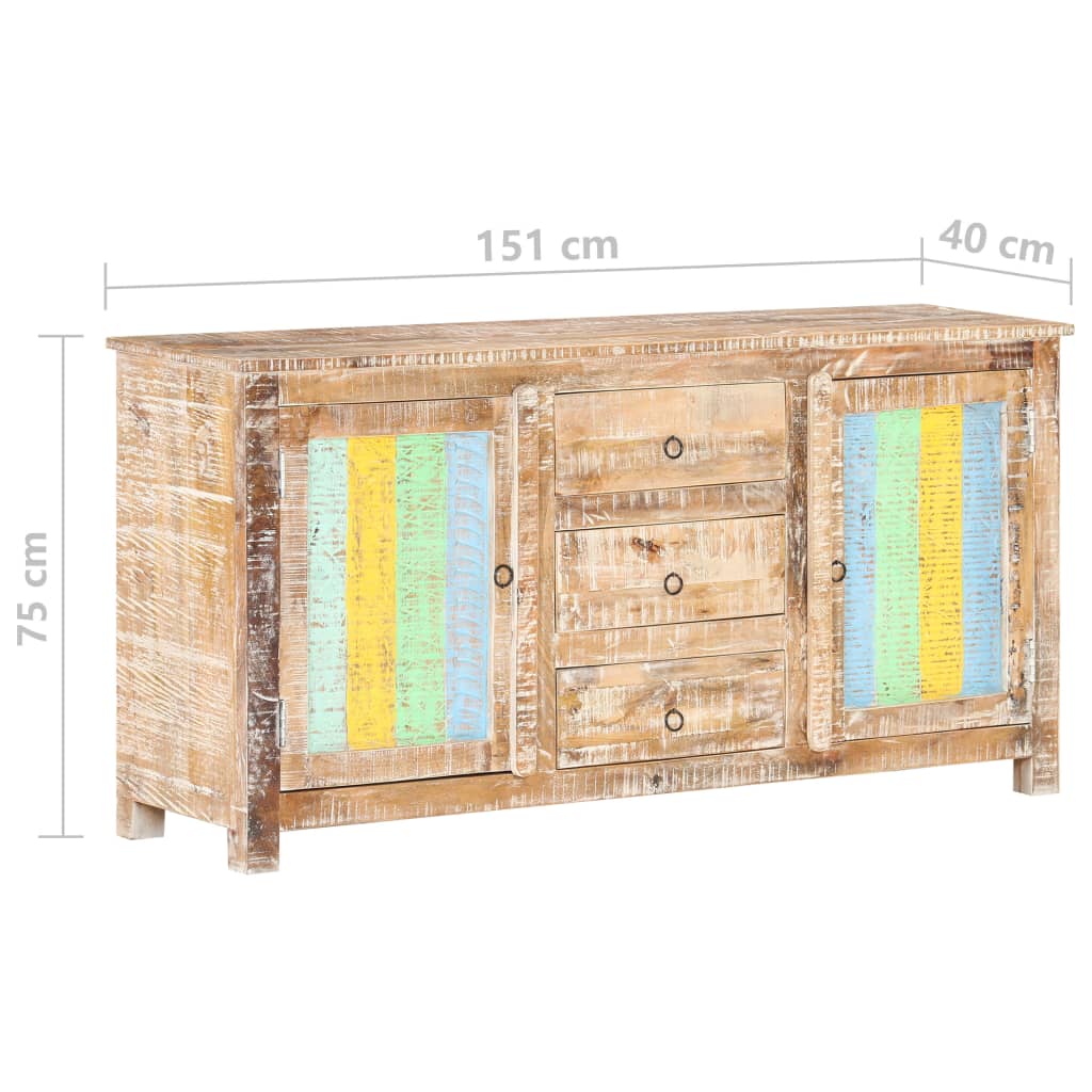 Buffet Élégant en Bois Brut d'Acacia-La-Fabrique-Industrielle