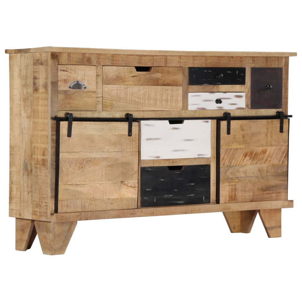 Buffet Élégant en Bois de Manguier et Métal-La-Fabrique-Industrielle
