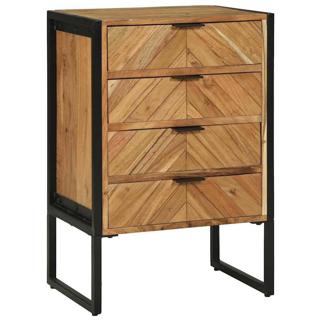 Buffet Élégant en Bois et Métal Industriel-4 tiroirs-La-Fabrique-Industrielle