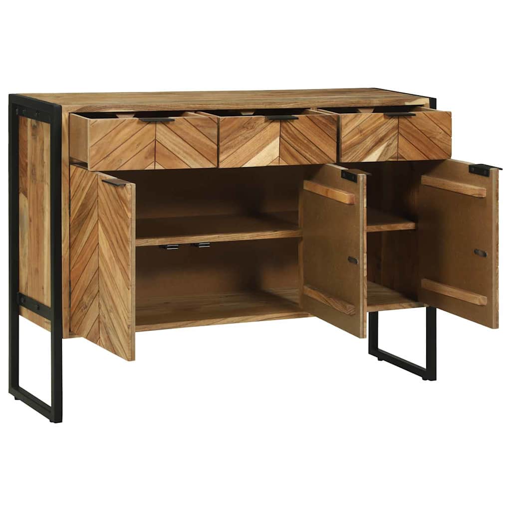 Buffet Élégant en Bois et Métal Industriel-La-Fabrique-Industrielle
