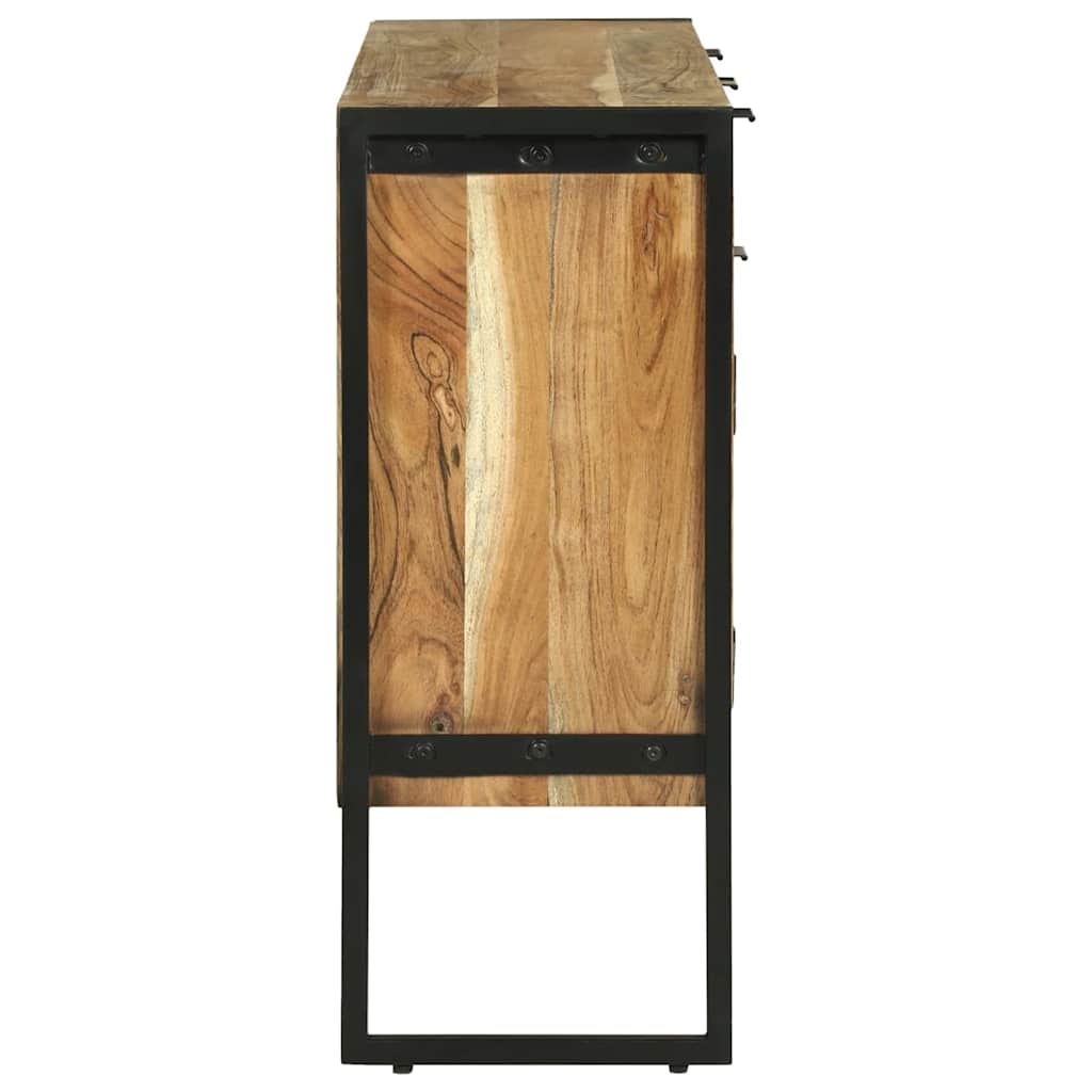 Buffet Élégant en Bois et Métal Industriel-La-Fabrique-Industrielle