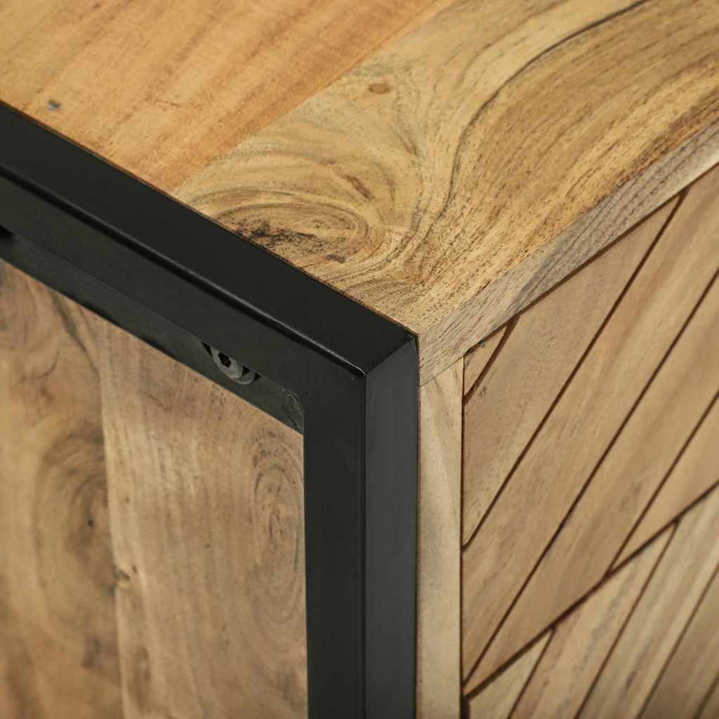 Buffet Élégant en Bois et Métal Industriel-La-Fabrique-Industrielle
