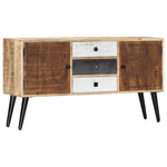 Buffet Industriel en Bois de Manguier-1-118 x 30 x 62 cm-La-Fabrique-Industrielle
