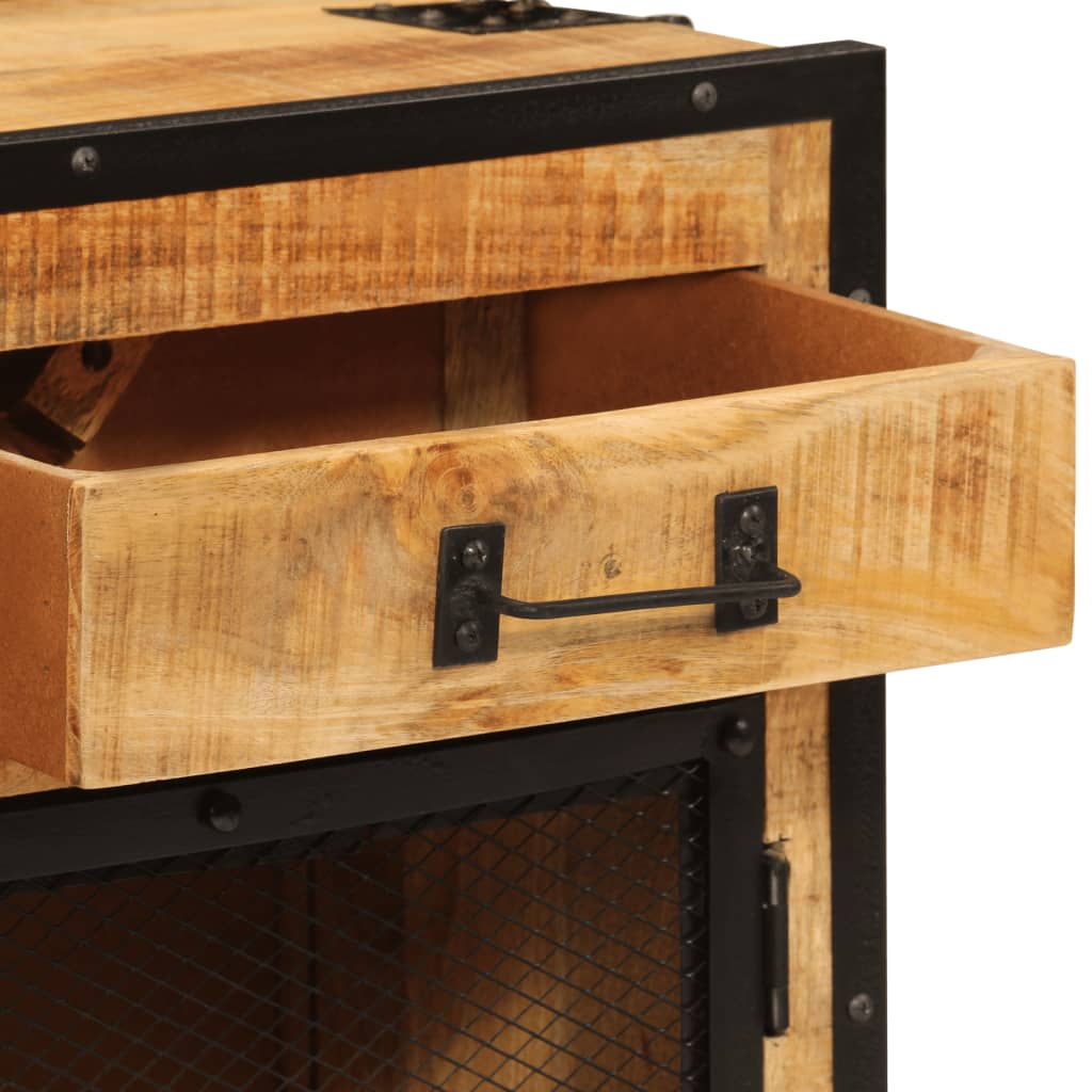 Buffet Industriel en Bois de Manguier et Fer-La-Fabrique-Industrielle