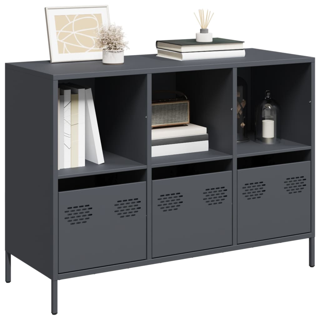 Buffet en Acier Industriel 140 cm-Anthracite-101.5 cm-La-Fabrique-Industrielle