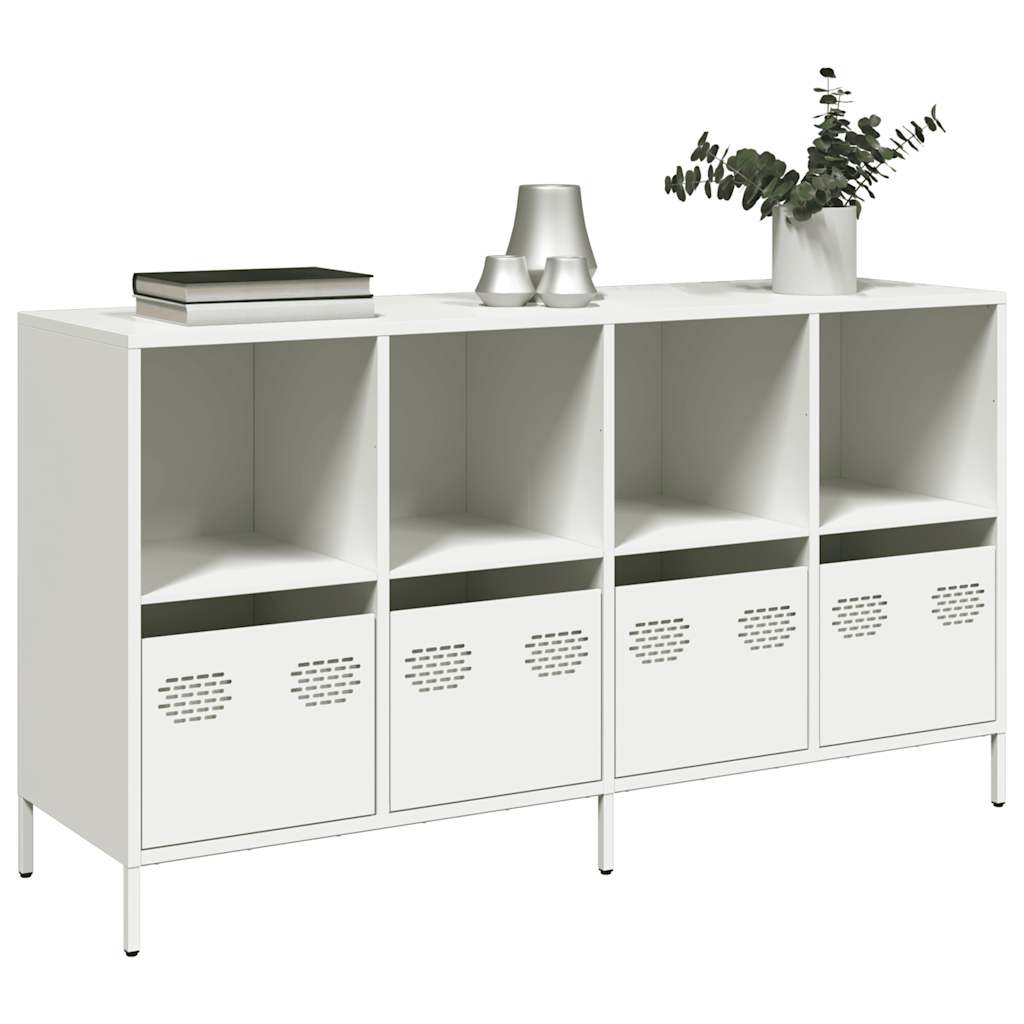 Buffet en Acier Industriel 140 cm-Blanc-135 cm-La-Fabrique-Industrielle