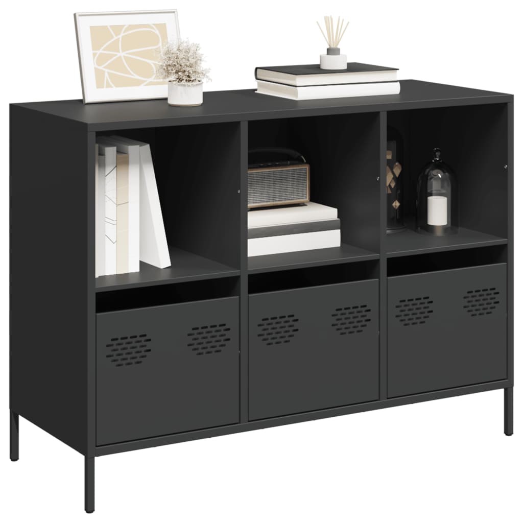 Buffet en Acier Industriel 140 cm-Noir-101.5 cm-La-Fabrique-Industrielle