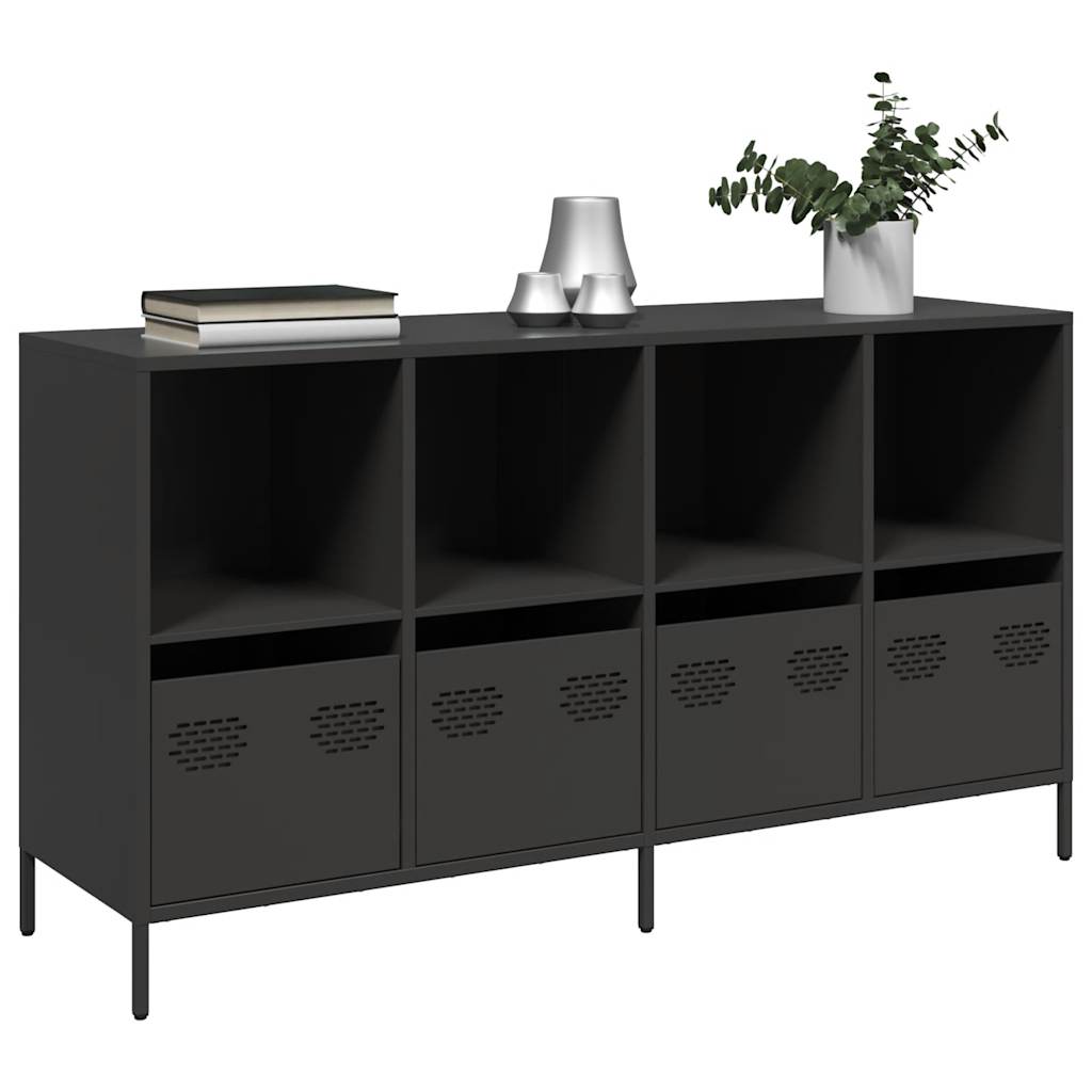 Buffet en Acier Industriel 140 cm-Noir-135 cm-La-Fabrique-Industrielle