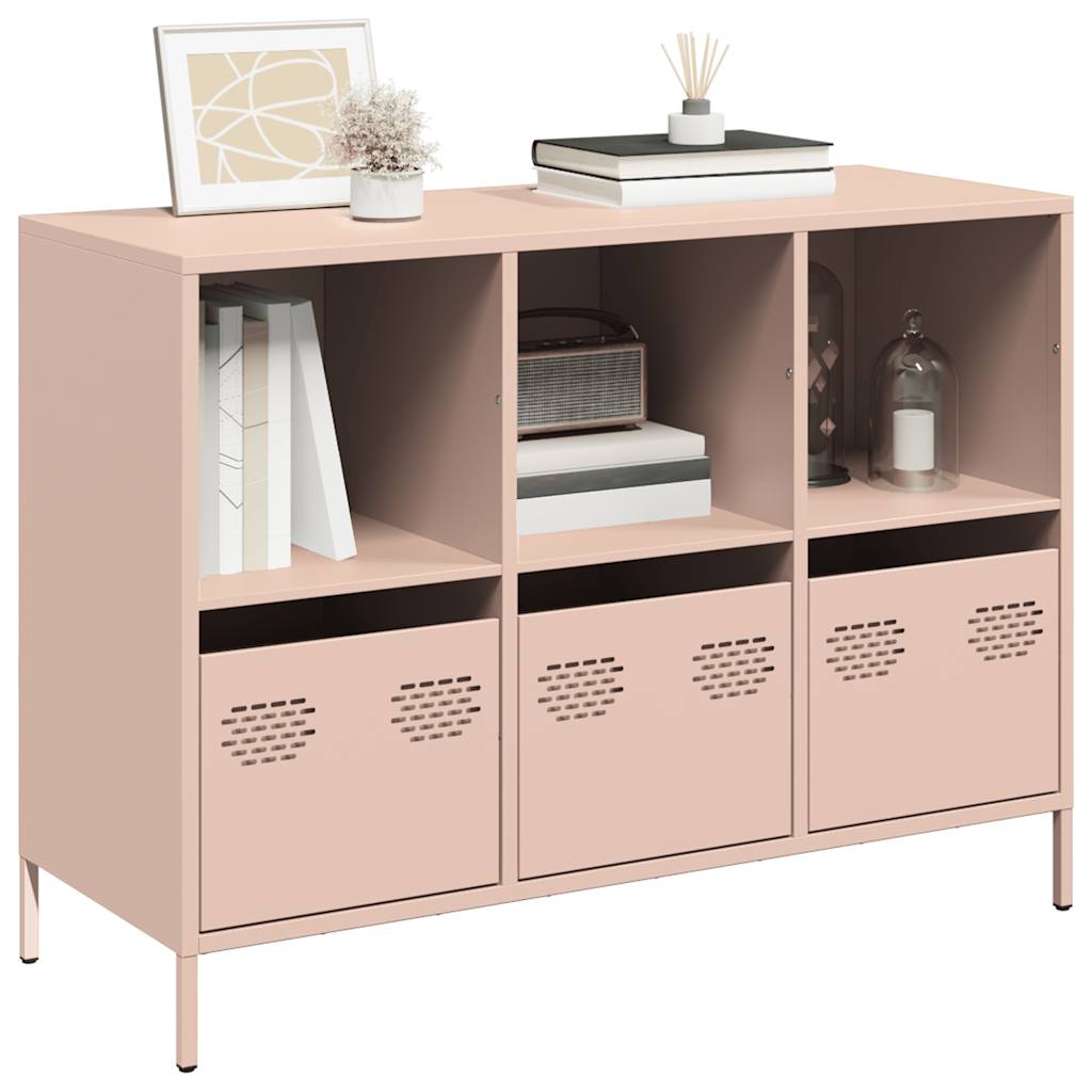Buffet en Acier Industriel 140 cm-Rose-101.5 cm-La-Fabrique-Industrielle