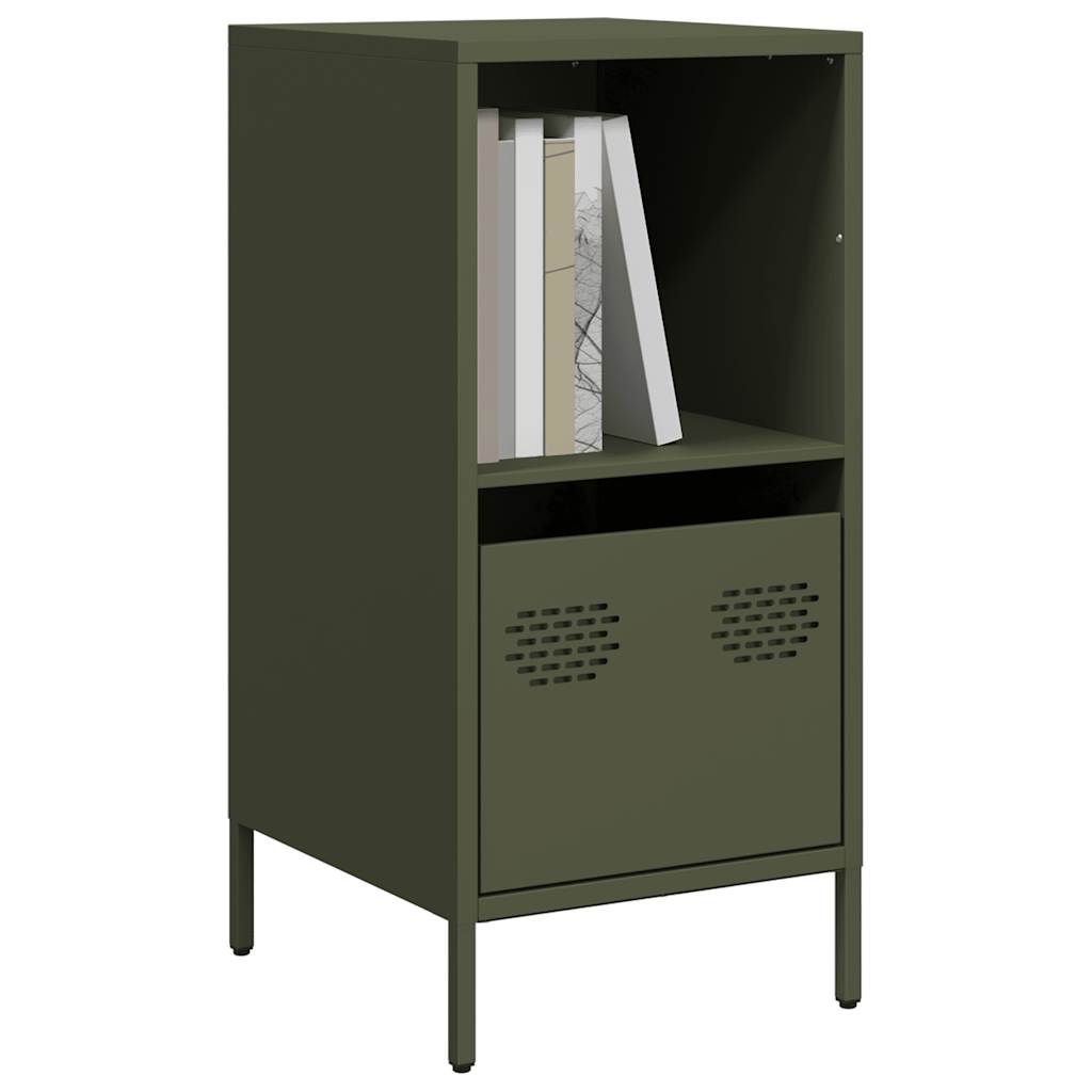 Buffet en Acier Industriel 140 cm-Vert olive-35 cm-La-Fabrique-Industrielle