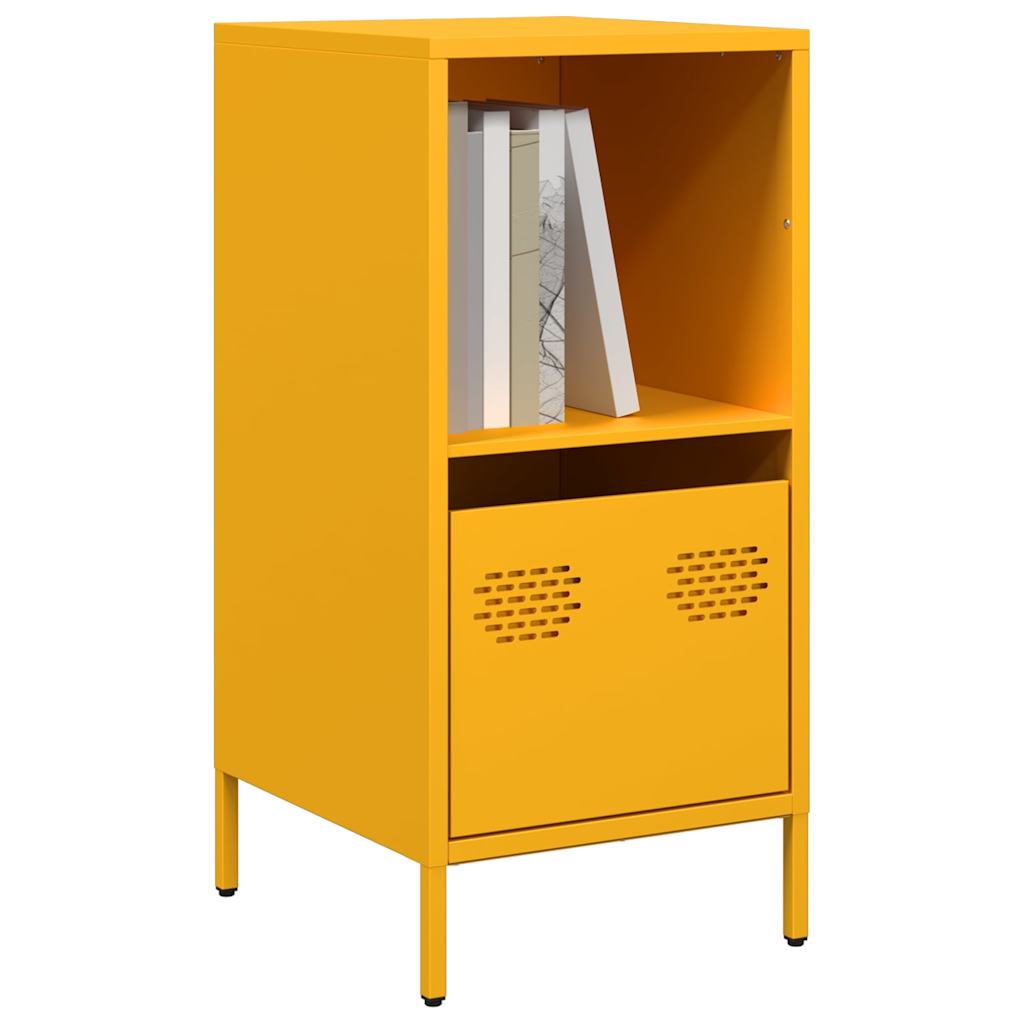 Buffet en Acier Industriel 140 cm-jaune moutarde-35 cm-La-Fabrique-Industrielle