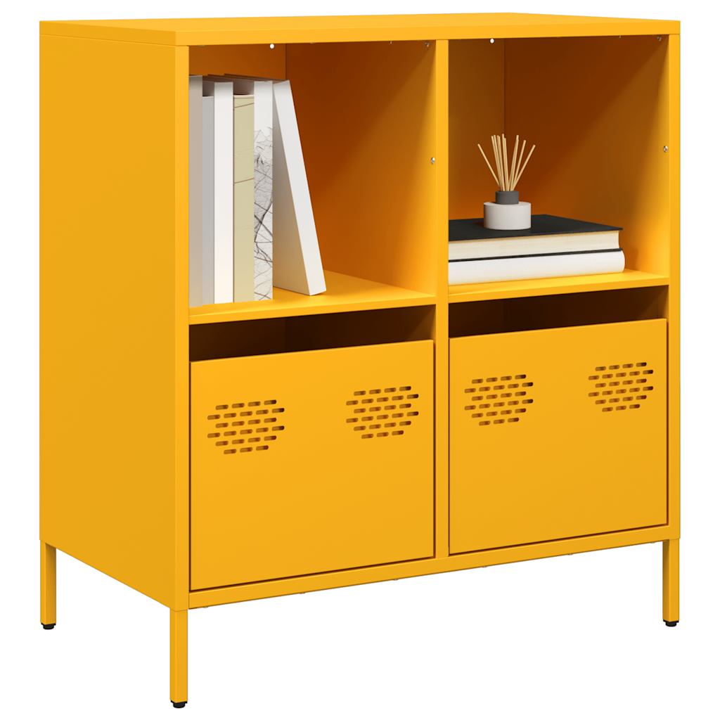 Buffet en Acier Industriel 140 cm-jaune moutarde-68 cm-La-Fabrique-Industrielle