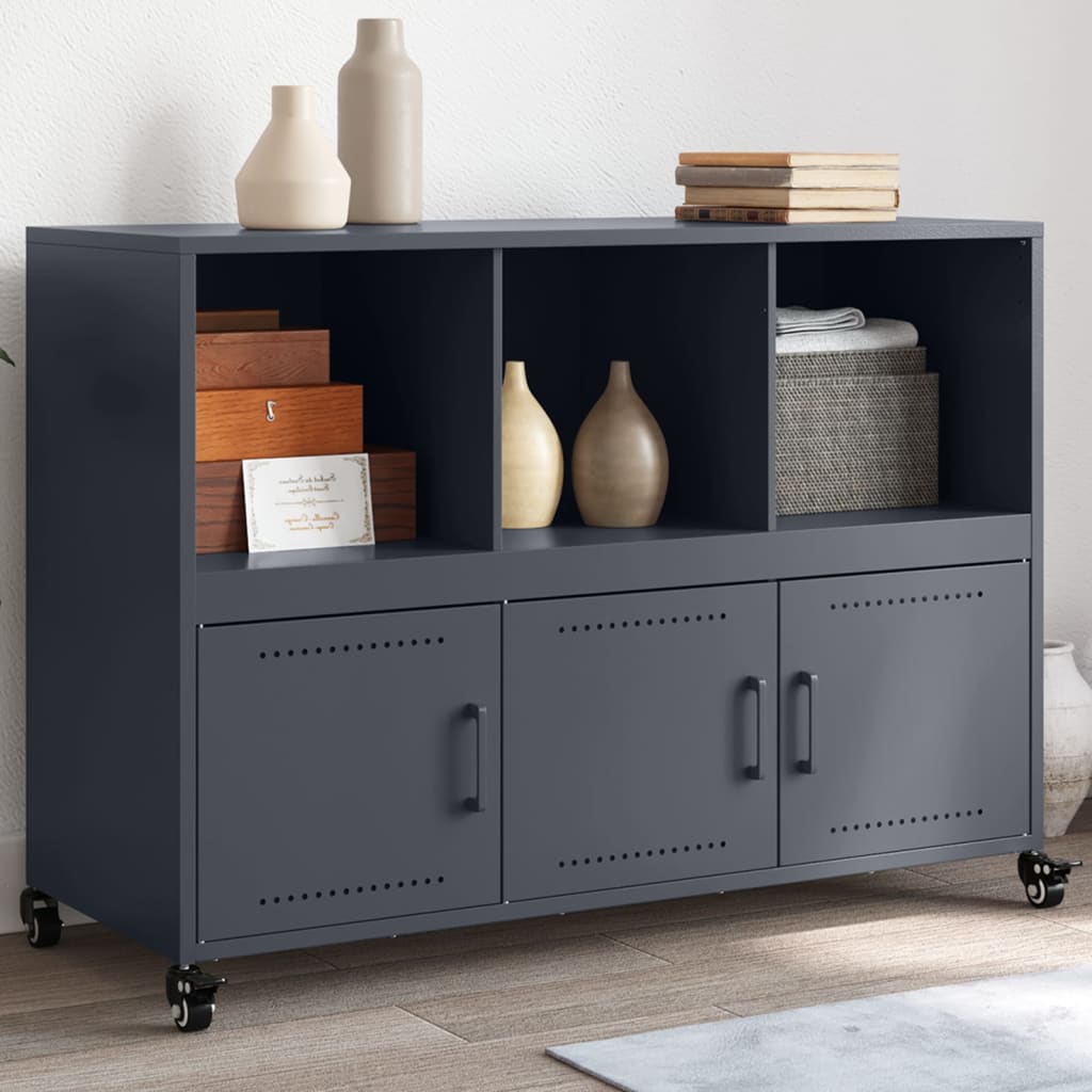 Buffet en Acier Industriel avec Casiers-Anthracite-1-La-Fabrique-Industrielle