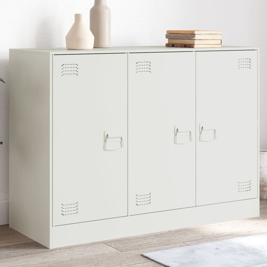 Buffet en Acier Style Industriel-Blanc-1-La-Fabrique-Industrielle