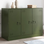 Buffet en Acier Style Industriel-Vert olive-1-La-Fabrique-Industrielle