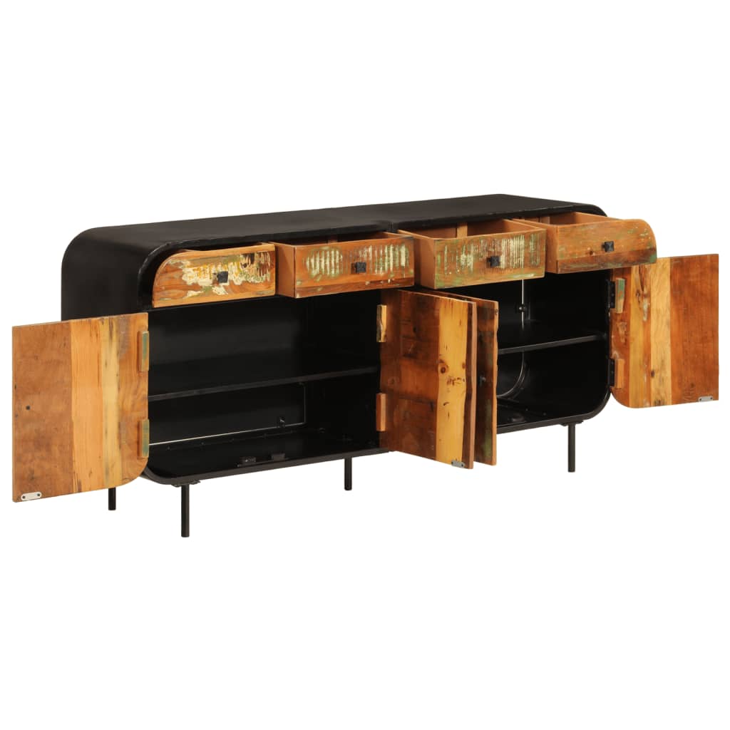 Buffet en Bois Massif et Métal pour Salon-La-Fabrique-Industrielle