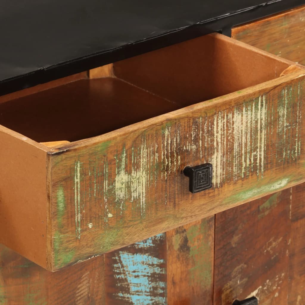 Buffet en Bois Massif et Métal pour Salon-La-Fabrique-Industrielle