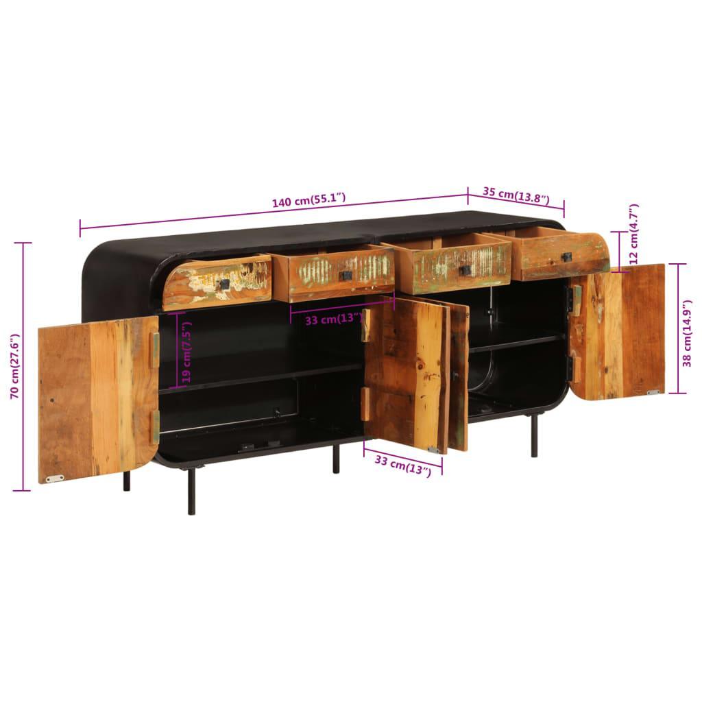 Buffet en Bois Massif et Métal pour Salon-La-Fabrique-Industrielle