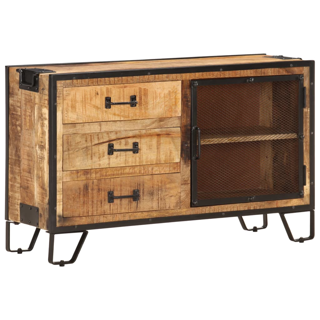 Buffet en Bois de Manguier et Métal Noir-La-Fabrique-Industrielle