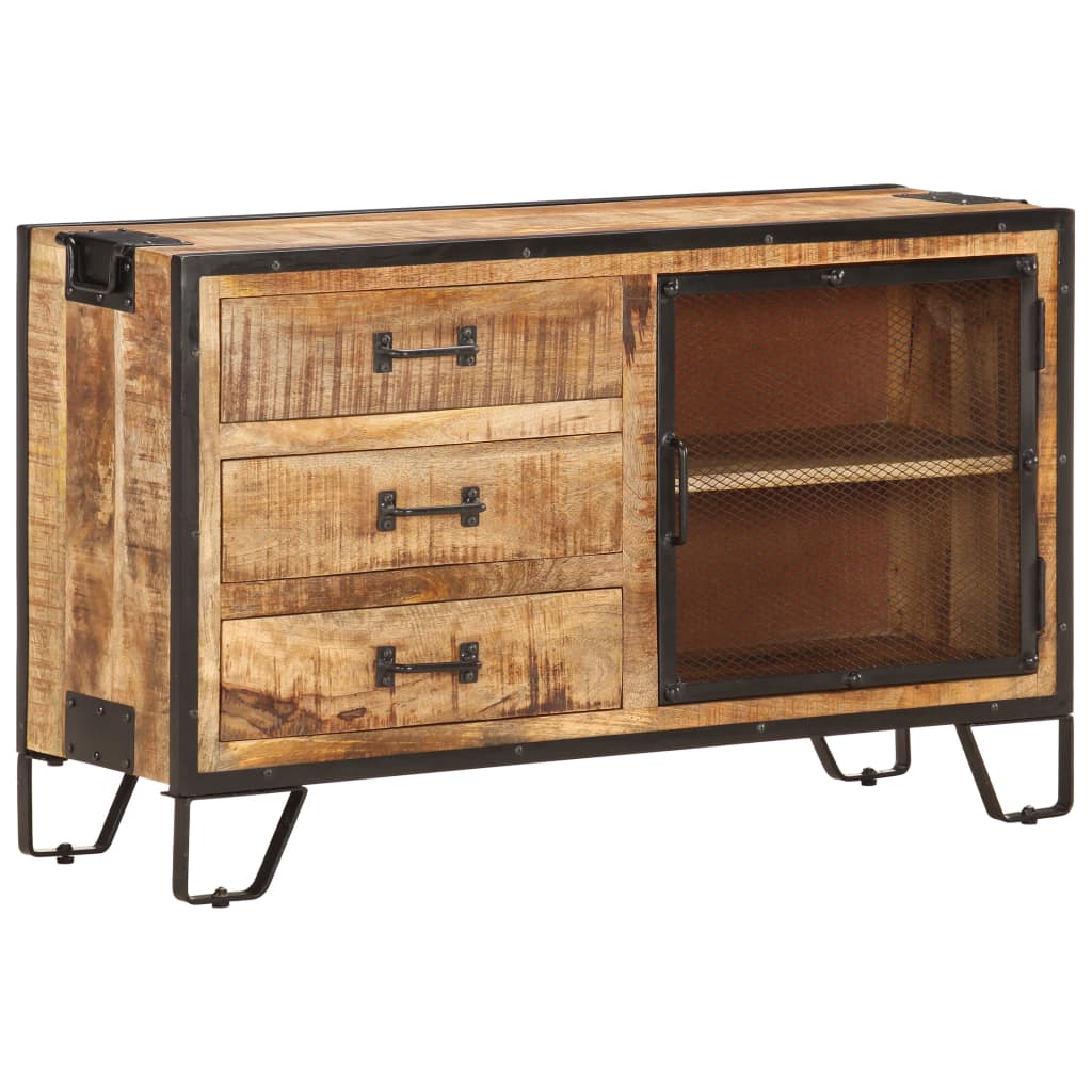 Buffet en Bois de Manguier et Métal Noir-La-Fabrique-Industrielle