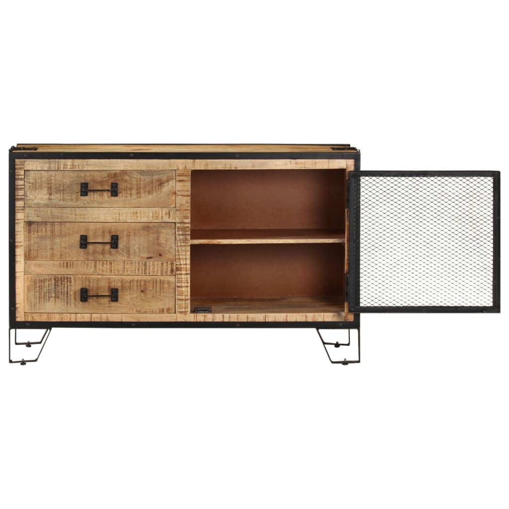 Buffet en Bois de Manguier et Métal Noir-La-Fabrique-Industrielle