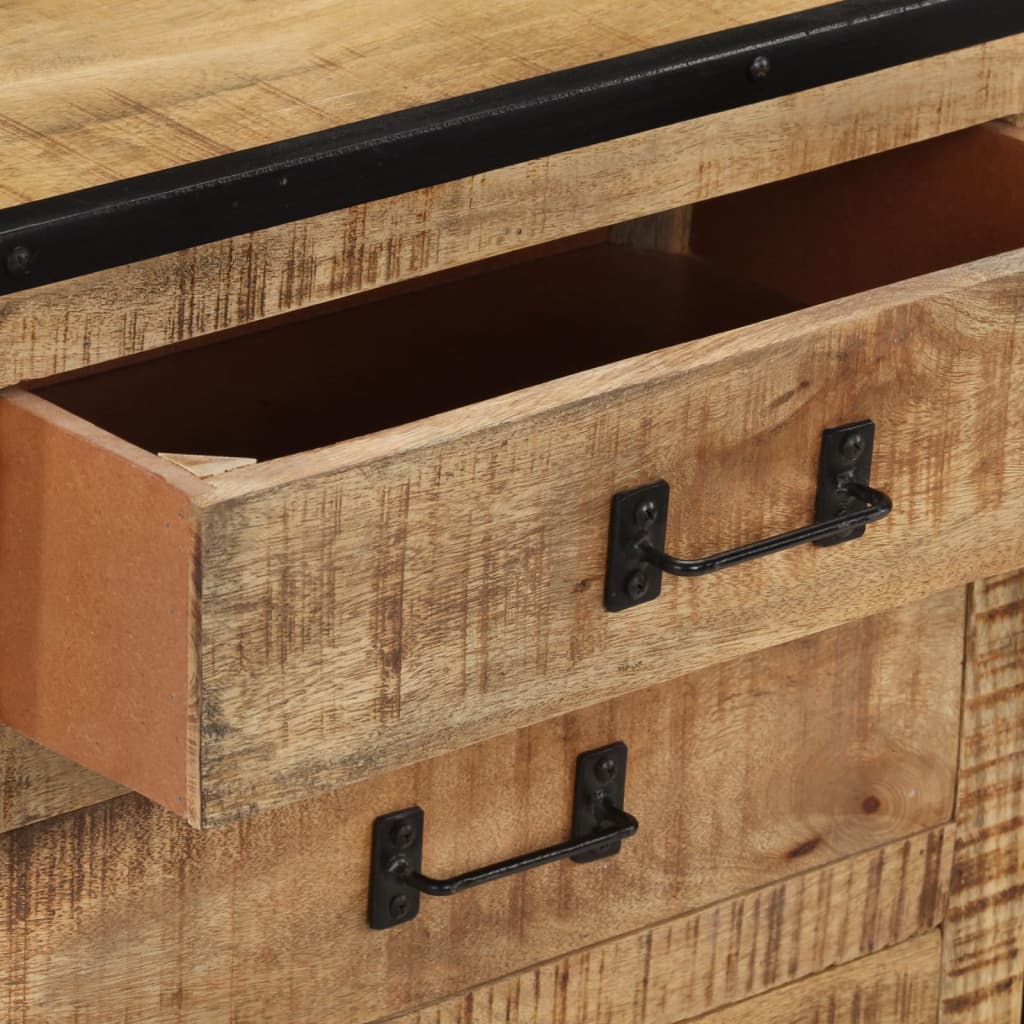 Buffet en Bois de Manguier et Métal Noir-La-Fabrique-Industrielle