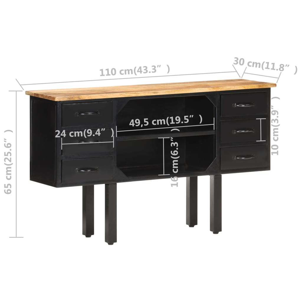 Buffet en Bois et Métal Industriel-La-Fabrique-Industrielle