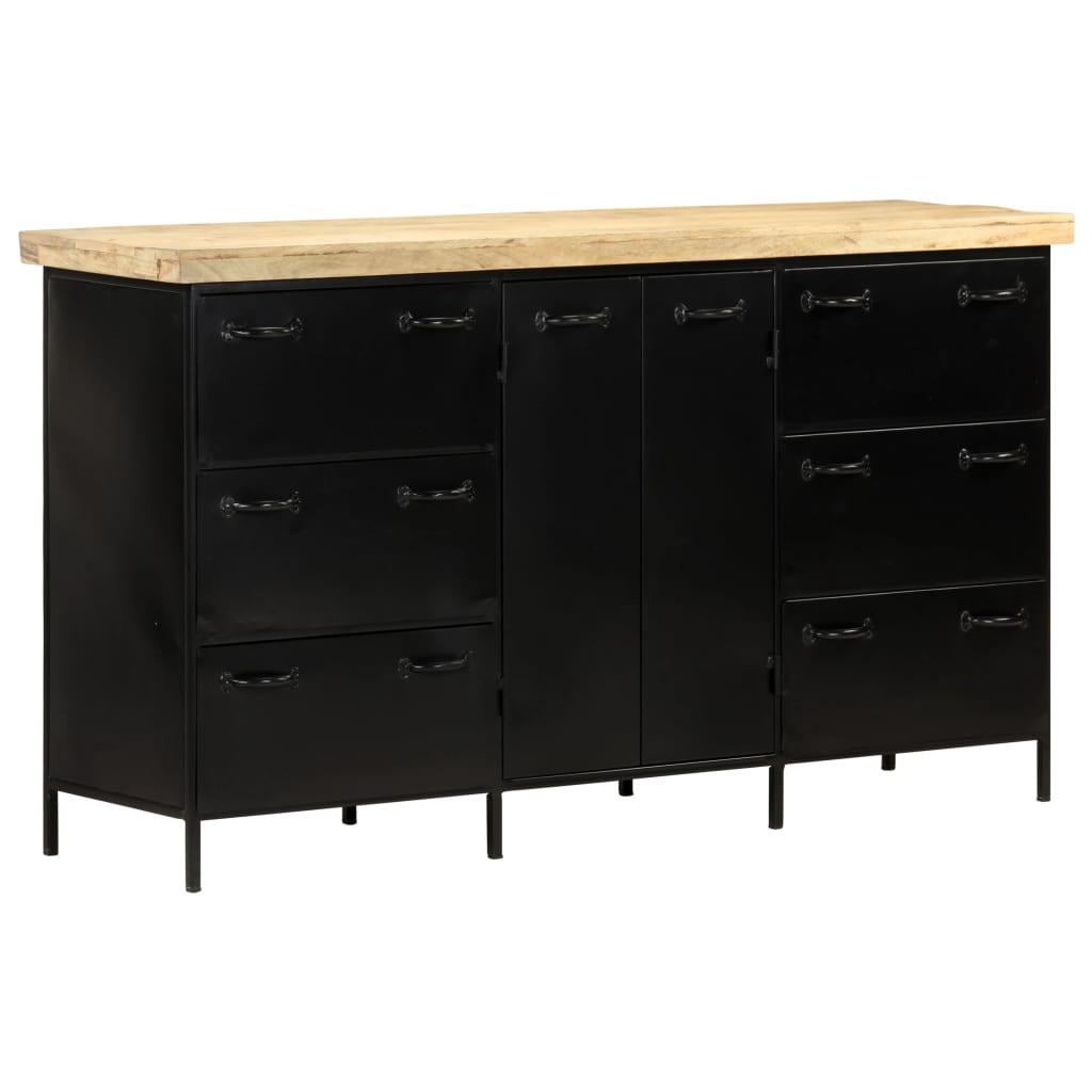 Buffet en Bois et Métal Noir Chic-La-Fabrique-Industrielle