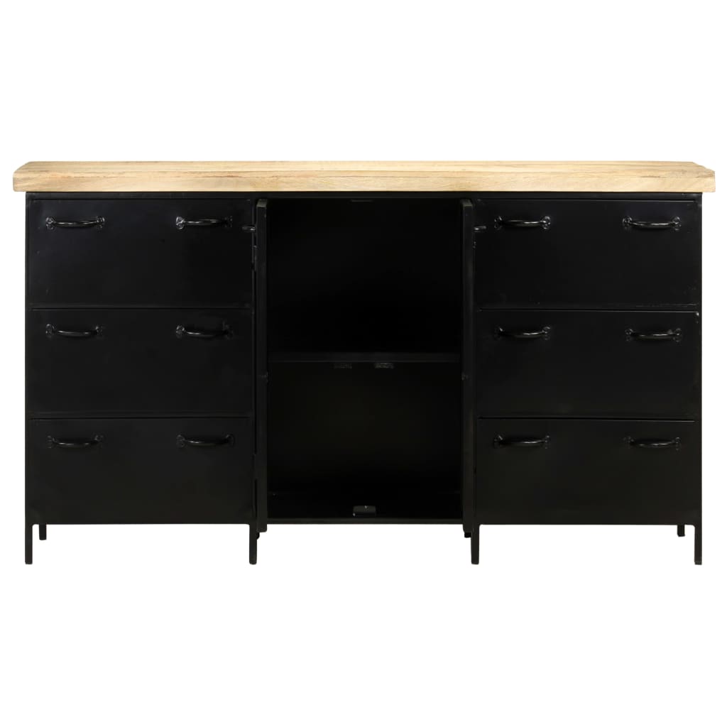 Buffet en Bois et Métal Noir Chic-La-Fabrique-Industrielle