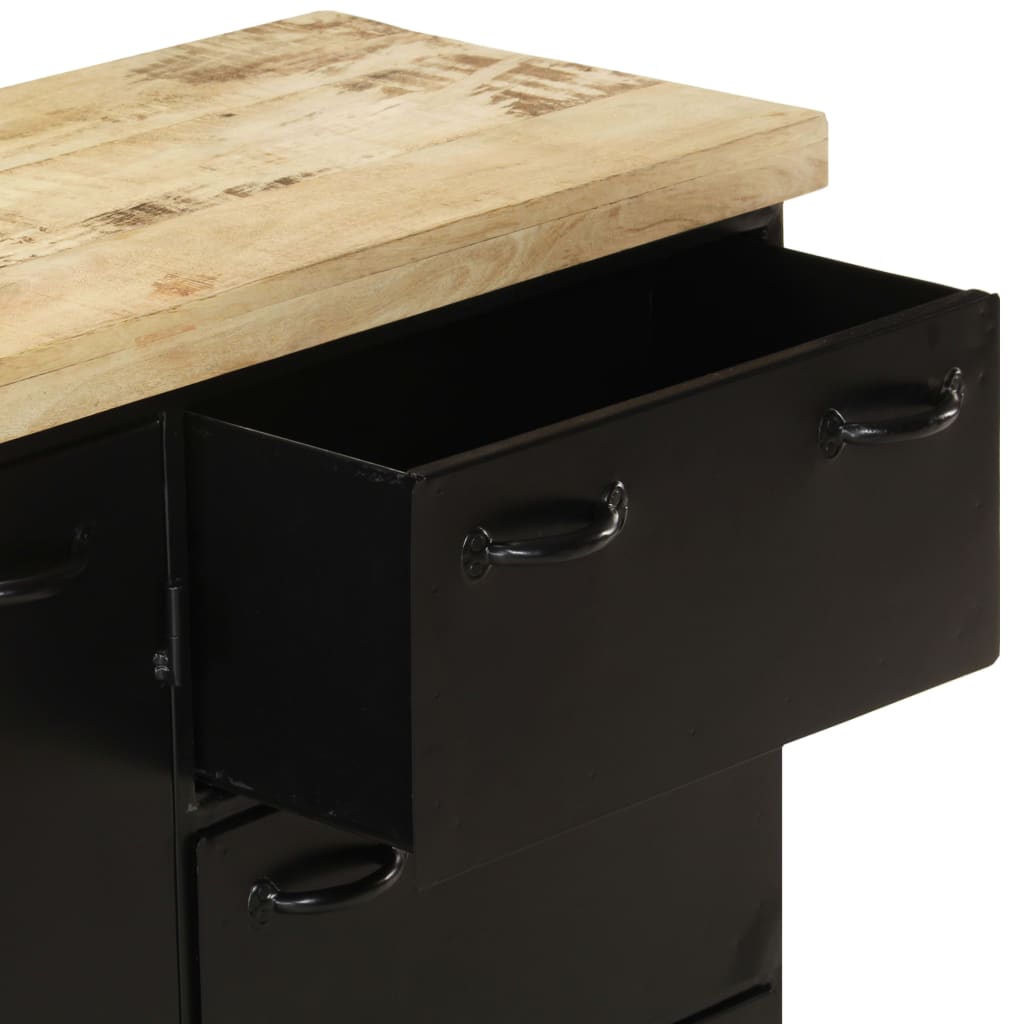 Buffet en Bois et Métal Noir Chic-La-Fabrique-Industrielle