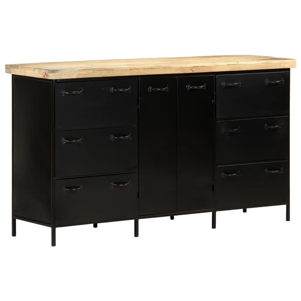 Buffet en Bois et Métal Noir Chic-La-Fabrique-Industrielle