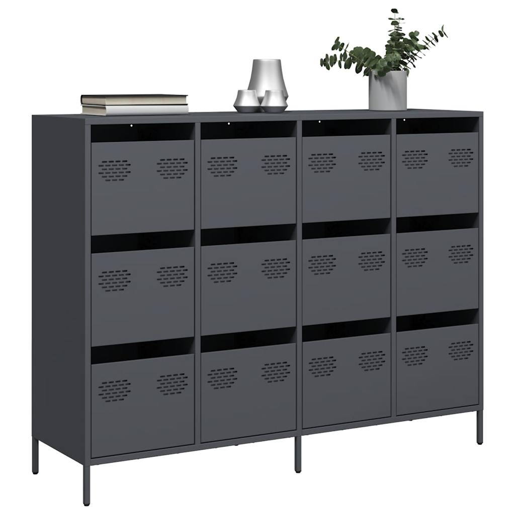 Buffet en Métal Design et Élégance Industrielle-Anthracite-1-La-Fabrique-Industrielle