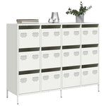 Buffet en Métal Design et Élégance Industrielle-Blanc-1-La-Fabrique-Industrielle