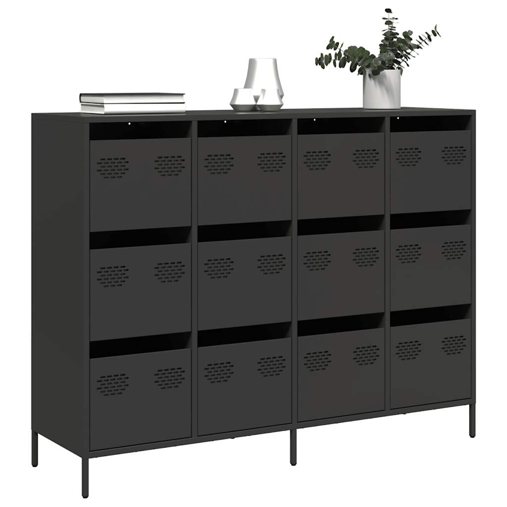 Buffet en Métal Design et Élégance Industrielle-Noir-1-La-Fabrique-Industrielle