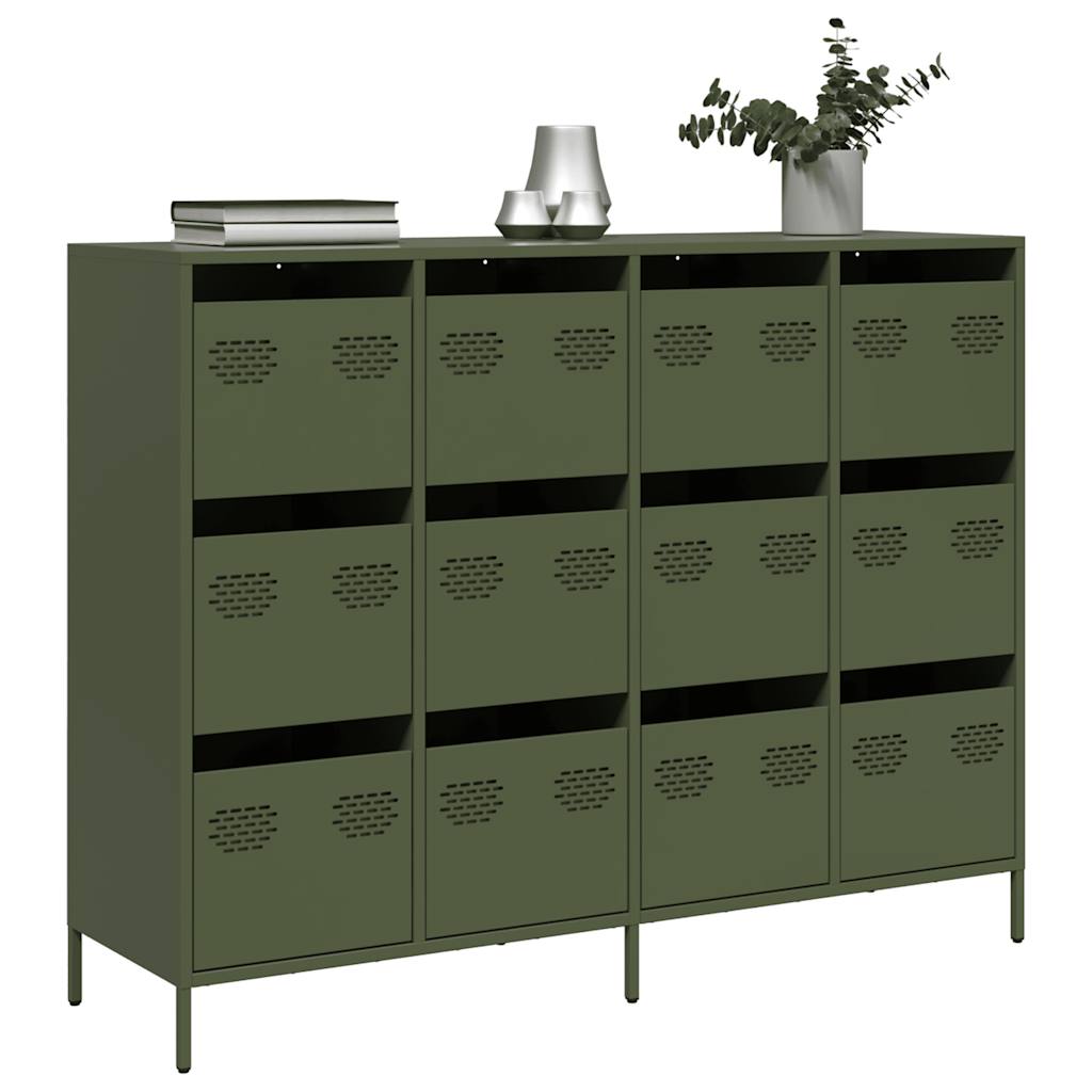 Buffet en Métal Design et Élégance Industrielle-Vert-1-La-Fabrique-Industrielle