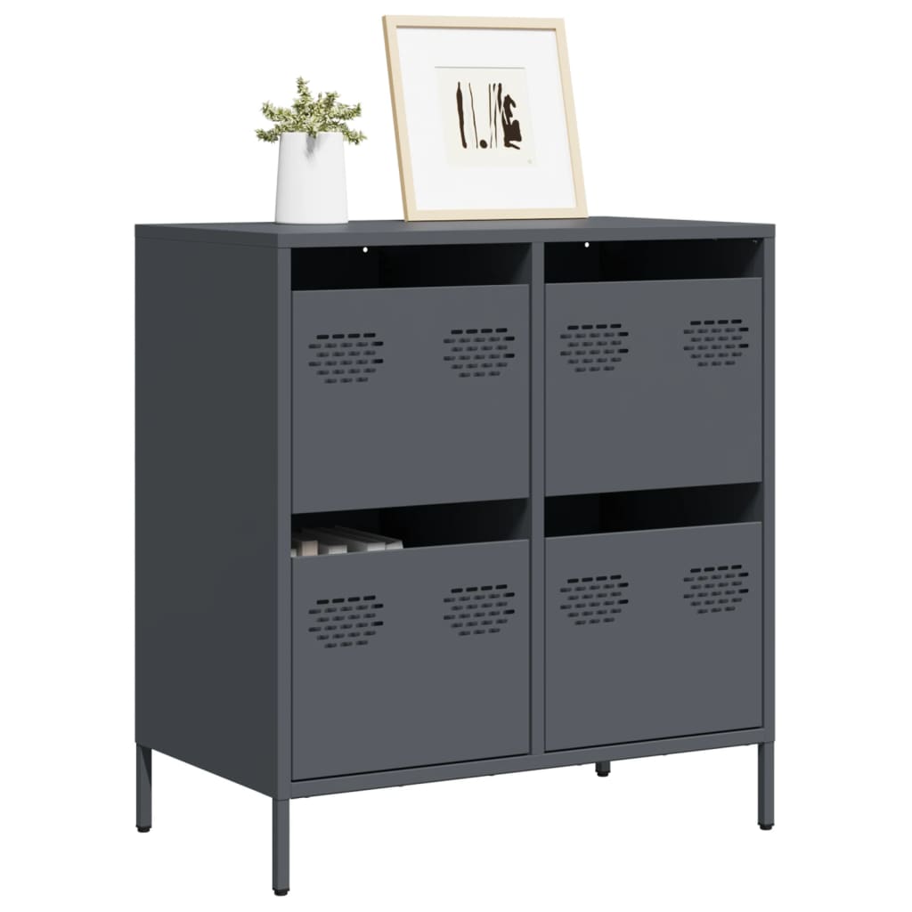 Buffet en Métal et Acier Style Industriel-Anthracite-68 cm-1-La-Fabrique-Industrielle