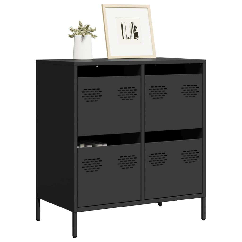 Buffet en Métal et Acier Style Industriel-Noir-68 cm-1-La-Fabrique-Industrielle